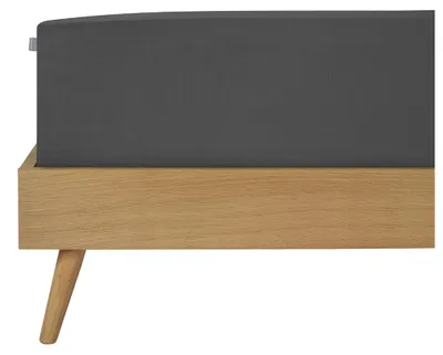 Produktbild von SCHIESSER Spannbettlaken Jessi | Einfarbig | Edeljersey | 100% Baumwolle | Weich & Atmungsaktiv | Rundumgummi | 100x200 cm (geeignet für Matratzen 90x200 cm bis 100x200 cm) | Dunkelgrau