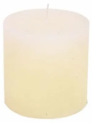 Immagine prodotto di Candela decorativa Stumpenkerze, diametro 10 cm, altezza 10 cm, color crema, durata di circa 110 ore.
