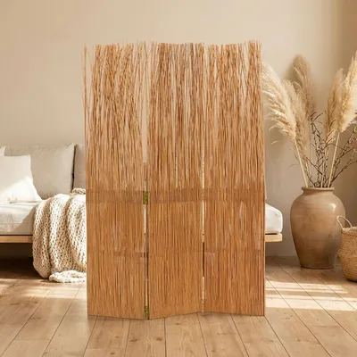 Produktbild von Homestyle4u Paravent Raumteiler 3 teilig Weide Natur Indoor