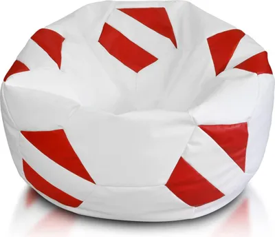 Produktbild von Ecopuf Fussball Sitzkissen, Kunstleder Sitzsack, im Flaggen-Design Österreich