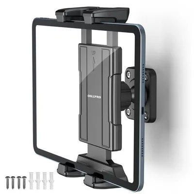 Obrázek produktu pro Držák na tablet, otočný o 360°, univerzální, vhodný pro zařízení o velikosti 4,7–13 palců, s rozšiřitelnou svorkou