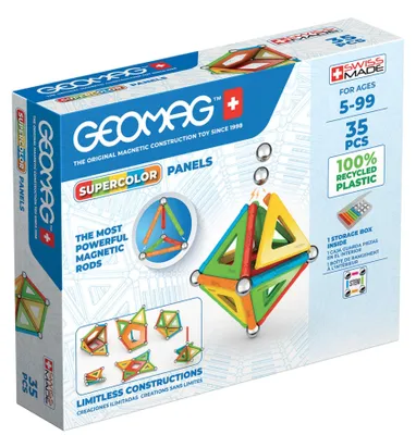 Zdjęcie produktu dla Geomag SuperColor Panels Recycled, Zabawka z magnesem neodymowym, 5 lat(a), Wielobarwny