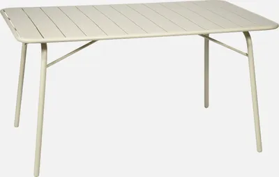 Immagine prodotto di Tavolo da giardino pieghevole in metallo 6 posti, 140cm, Beige