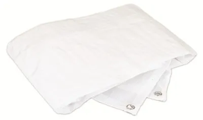Productafbeelding van Dubbelzijdig afdekkleed, wit, 5x6 meter, 60 g/m², waterdicht, UV-bestendig, met oogjes, HDPE/LDPE