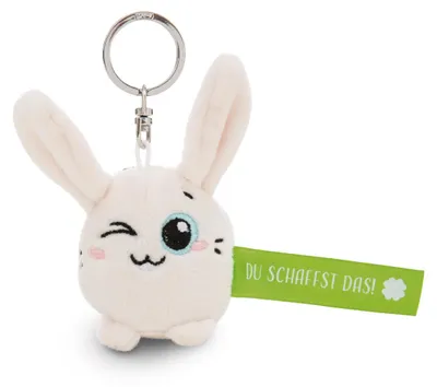Produktbild von Schlüsselanhänger Hase "Du schaffst das!" grün 5cm