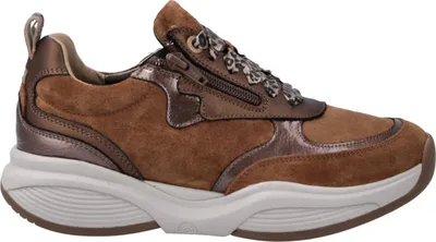 Produktbild von Xsensible SWX21 Damen Schnürschuh, Wechselfußbett, Leder, Cognac Combi - Damenschuhe Bequeme Schnürschuhe, Braun, leder
