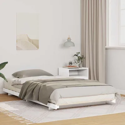 Produktbild von Möbel Bodenbettgestell Weiß 100 x 220 cm Massivholz Kiefer - Klassische Betten 873128