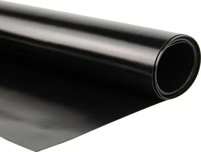 Produktbild von 300 cm PVC Plane 680 g/m2 schwarz – Meterware, schwer entflammbar