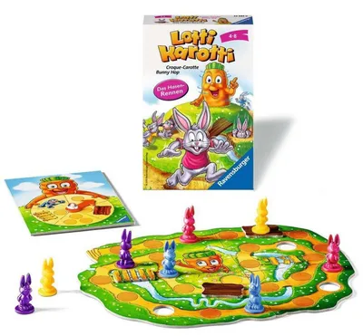 Produktbild von Ravensburger Mitbringspiel Laufspiel Lotti Karotti Das Hasenrennen 23393
