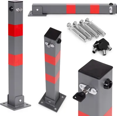 Obrázok produktu pre Skladací parkovací stĺpik s kľúčom, železný, 60 cm