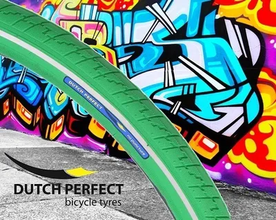 Immagine prodotto di Pneumatici Dutch Perfect 28 x 1,40" / 40-622 con protezione antiforatura - Verde con riflesso