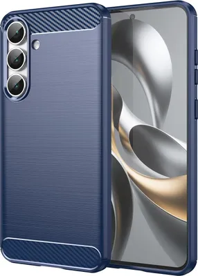 Produktbild von Hülle für Samsung Galaxy S25 FE - Phonesta Carbon Silikon Back Cover - Blau