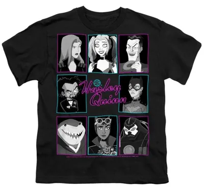 Obrázek produktu pro Tričko Harley Quinn pro děti, model TV38405 (velikost 140-146), barva černá, Obrázek vytvořený pomocí AI