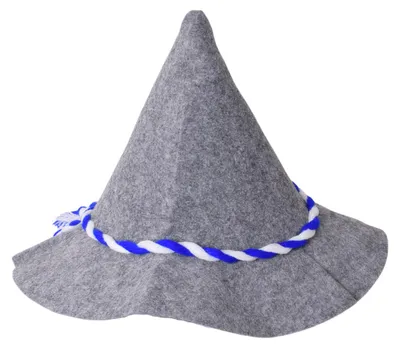 Produktbild von Seppelhut Bier Hut Filzhut Volksfest Wiesn Trachtenhut Blau Weiß Kordel grau