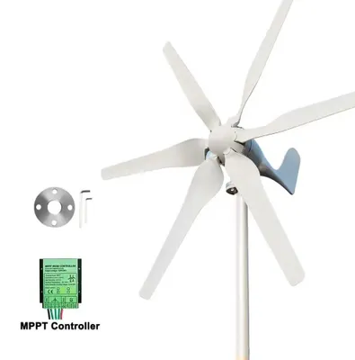 Produktbild von Windturbine SP-3000 - 3000W Horizontalachse Windgenerator - 48V Off Grid Hausstromsystem - 6 Nylonflügel - Permanentmagnet Generator - Mit em Regler