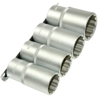 Produktbild von Satz Lange 12-KANT Steckschlüsseleinsätze Stecknuss VIELZAHN Nuss 27 30 32 36 mm