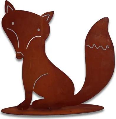 Produktbild von Rostikal Edelrost Gartendeko Fuchs 30 cm Rost Metall Figur für Garten und Indoor Deko Wohnzimmer