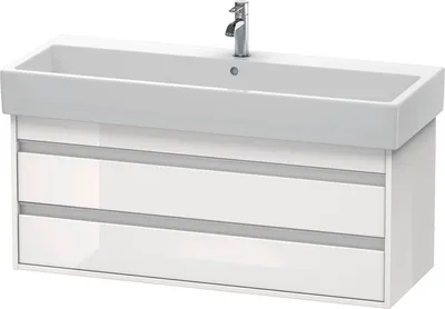 Produktbild von Waschtischunterbau KETHO 440x1150x410mm weiß hochglanz weiß hochglanz