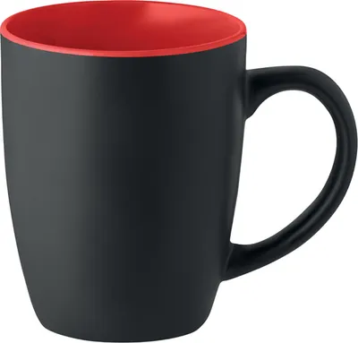 Produktbild von MidOcean - Kaffeebecher "Lim", Zweifarbig, Keramik, 0.29L MO100 (Einheitsgröße) (Schwarz/Rot)