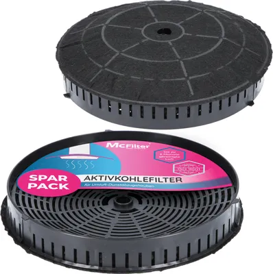 Produktbild von McFilter | 2x Aktivkohlefilter passend für Elica CFC0038668, NYTTIG FIL440, Typ57, Samsung DG81-02279A, AEG 4055171138, Whirlpool 484000008824