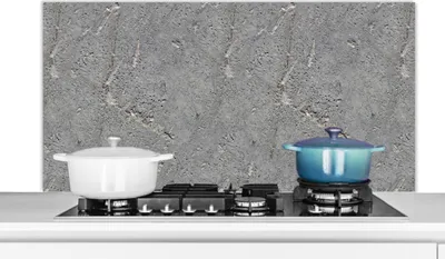 Obrázok produktu pre KitchenYeah® Kuchynský splashback - Kuchynský splashback - Ochrana steny sporáka a drezu - Betón - Vzor - Kameň 120x60 - Alu-Dibond (alternatíva skleneného splashbacku) - Tepelne odolný - Splashback na sporák