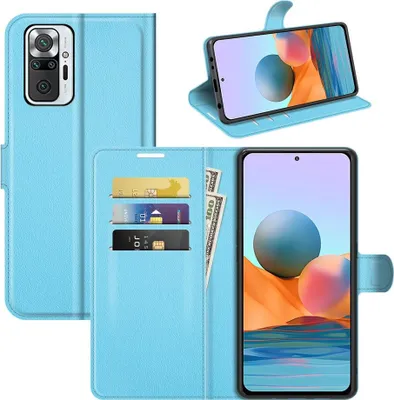Produktbild von Xiaomi Redmi Note 10 Pro Hülle - Coverup Klapphülle - Hellblau