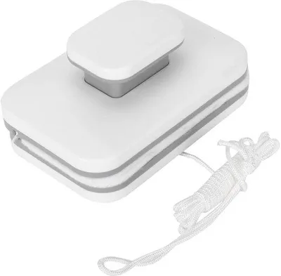 Productafbeelding van Magnetische glasreiniger met microvezeldoek - Twee-delige ruitenwisser - 15x10 cm - Voor thuisgebruik