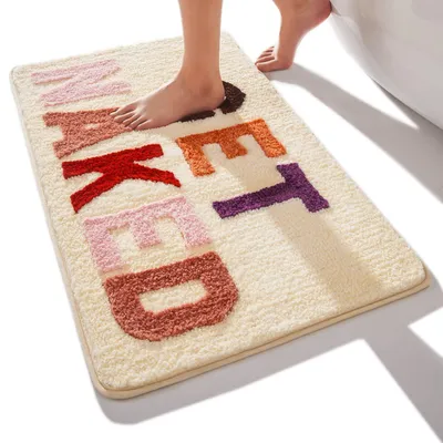 Productafbeelding van Antislip badmat, wasbaar, zachte microvezel, 50 x 80 cm, beige