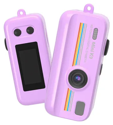 Produktbild von Zimilo Mini Digitalkamera für Kinder mit Schlüsselanhänger, HD Kompaktkamera mit 0,96 Zoll IPS Display, Schnellladefunktion & Filtern für Reisen, Lila