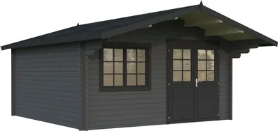 Produktbild von Gartenhaus Palmako Britta 17,5 m² 488 x 580 cm dunkelgrau-anthrazit