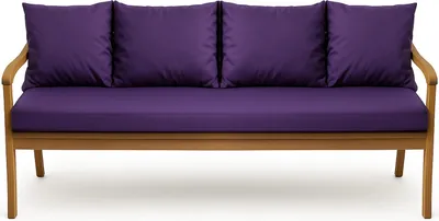 Obrázok produktu pre Vankúše na záhradnú lavicu Fialový| Sedák 180x50x7 + operadlo 4x 56x50cm| Podušky na záhradnú pohovku pre 4 osoby| vankúš na záhradnú hojdačku