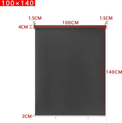 Image de Store extérieur LZQ 100 x 140cm Store vertical Store extérieur Protection solaire Store balcon Protection UV Protection visuelle Store d'ombrage Anthracite