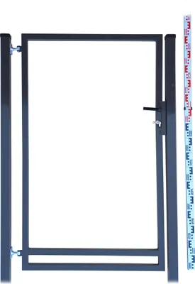 Obrázek produktu pro Rámová branka pro latě a panely 160 cm | grafitová antracit RAL7016 | dva sloupky | zahradní plotová
