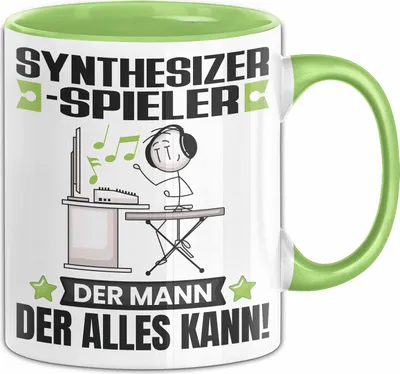Produktbild von Synthesizer-Spieler Tasse Geschenk für Synthesizer-Spieler Der Mann Der Alles Kann Geschenkidee zum Geburtstag (Grün)