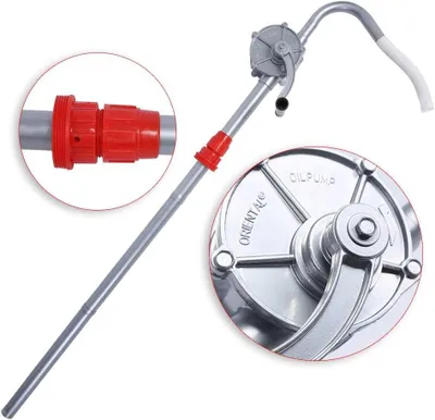 Immagine prodotto di Pompa manuale in alluminio, pompa carburante automatica, compatta, per olio e benzina