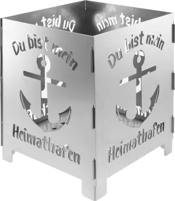 Produktbild von Feuerstelle Feuertonne Feuerkorb Stecksystem gelasert "Du bist mein Heimathafen"
