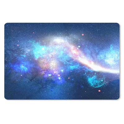 Produktbild von MuchoWow® Schreibtischunterlage Universum - Blau - Sterne 60x40 cm - XXL Mauspad - Großes Mauspad