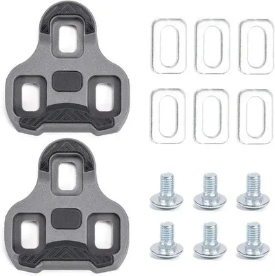 Produktbild von Fahrradpedalen kompatibel, antislip Reifenplatten mit 3 Löchern, Kohlenstoff Reifenplatten, kompatibel mit Fahrradreifenplatten, Mountainbikepedalen mit 4,5°, antislip Fahrradaccessoireset für die Straße.