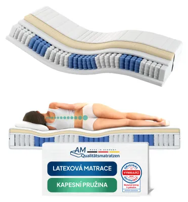 Obrázek produktu pro AM Qualitätsmatratzen | Latexová matrace s taštickovým jádrem 80x200 cm - H2 - Germany