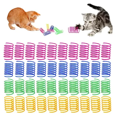 Produktbild von 40 Stück Katzenspielzeug Spirale Katzen Spielzeug