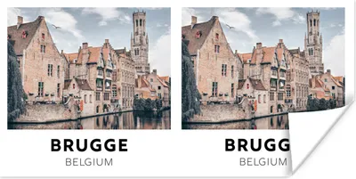 Produktbild von MuchoWow® Poster Belgien - Brügge - Architektur 40x20 cm - Poster für die Wand - Poster Schlafzimmer