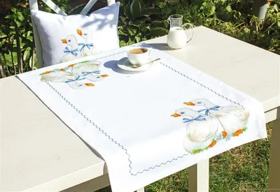 Produktbild von Luca-S kruissteek set tafelkleed "ganzen", telpatroon, 50x80cm