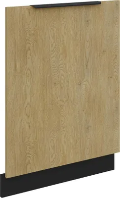 Produktbild von Frontblende für vollintegrierten Geschirrspüler 60 cm Küche CREMONA Eiche hell + Schwarz matt
