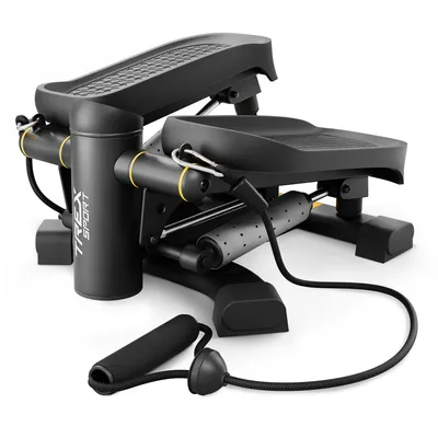 Produktbild von TREX SPORT 2in1 Mini-Stepper mit Expandern TX-070SP Twiz |Trainingscomputer, LCD Display, 150kg Belastbarkeit |Fitnessgerät Treppenstepper für Zuhause