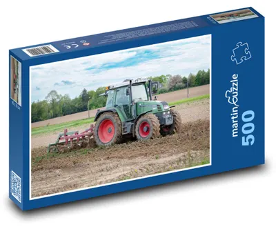 Produktbild von Puzzle 500 Traktor auf dem Feld in der Natur - martinpuzzle