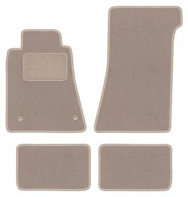 Productafbeelding van Velours automatten voor Mercedes SL R107 bez katalizatora 1971-1989 (coupé) – 4-delig, beige, op maat – Wielganizator LUX