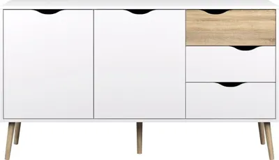 Obrázok produktu pre Kondela Dvojdverová komoda Oslo 75381 - dub sonoma / biela