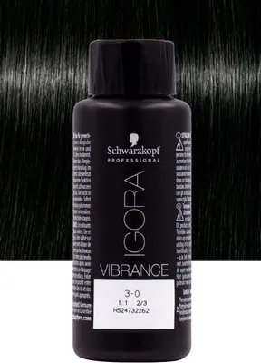 Produktbild von Schwarzkopf Igora Vibrance, Braun, 3-0, Dark Brown Natural, Frauen, 60 ml, Alle Haare