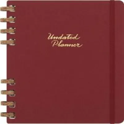 Produktbild von Moleskine Undatierter Life Kalender Mit Spiralbindung, Xl, Wochen-Monatskalender, Fester Einband, Crush Cherry