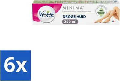 Obrázok produktu pre Veet Minima depilačný krém – suchá pokožka – 200 ml – výhodné balenie – 6 kusov